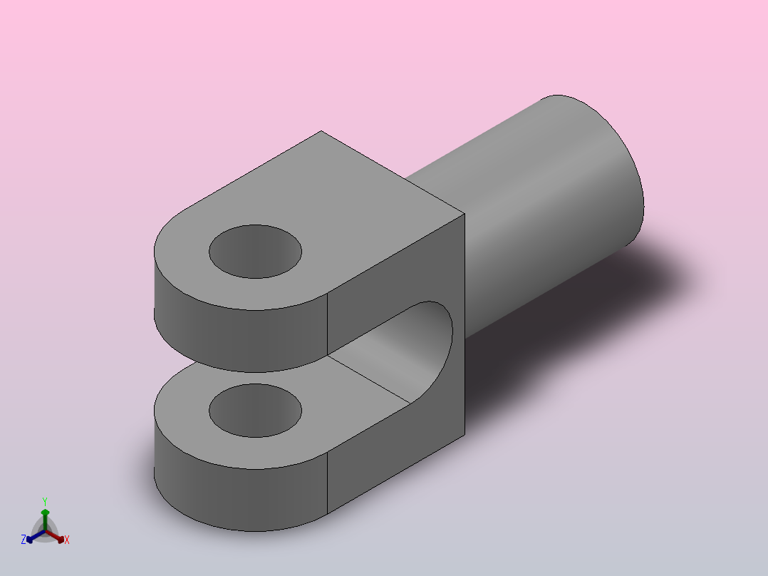 叉连接件[QGA40]气缸附件主视图
