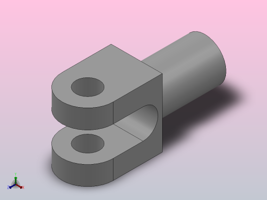 叉连接件[QGA40]气缸附件正等轴测缩略图