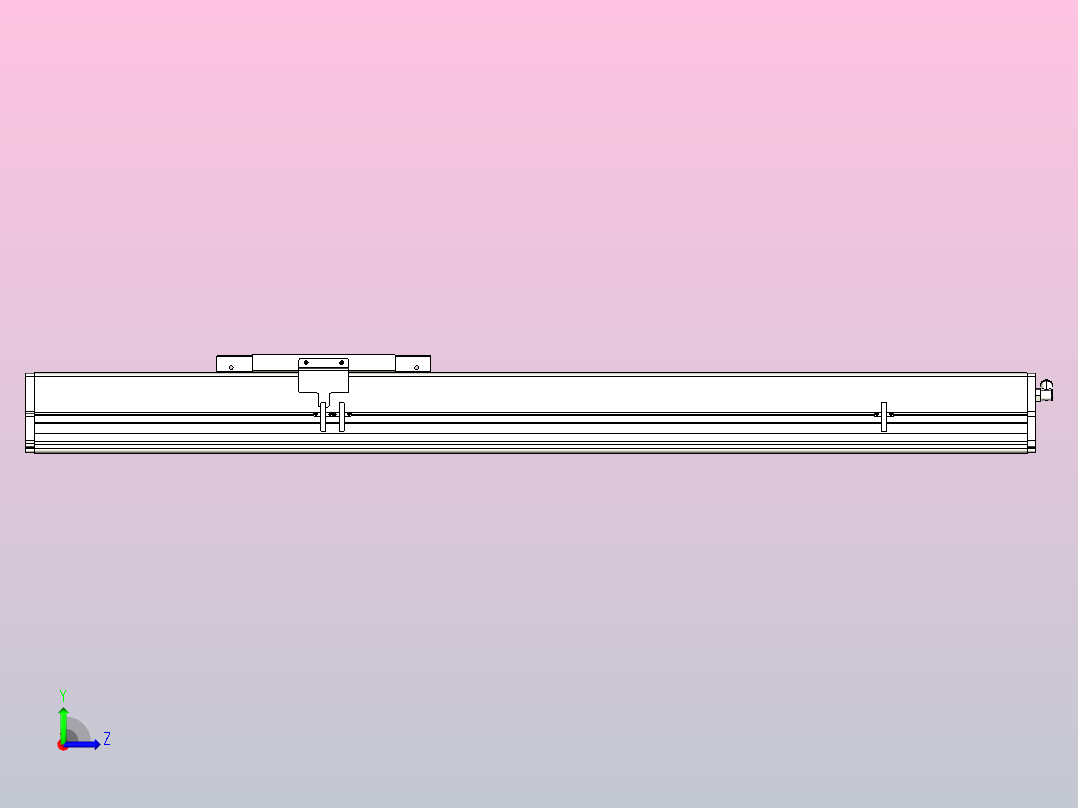 MCH22无尘螺杆滑台[MCH22-L#-800-M-P75-C3]左视图