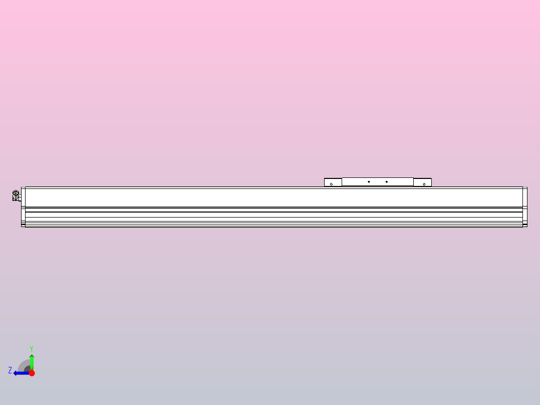 MCH22无尘螺杆滑台[MCH22-L#-800-M-P75-C3]右视图