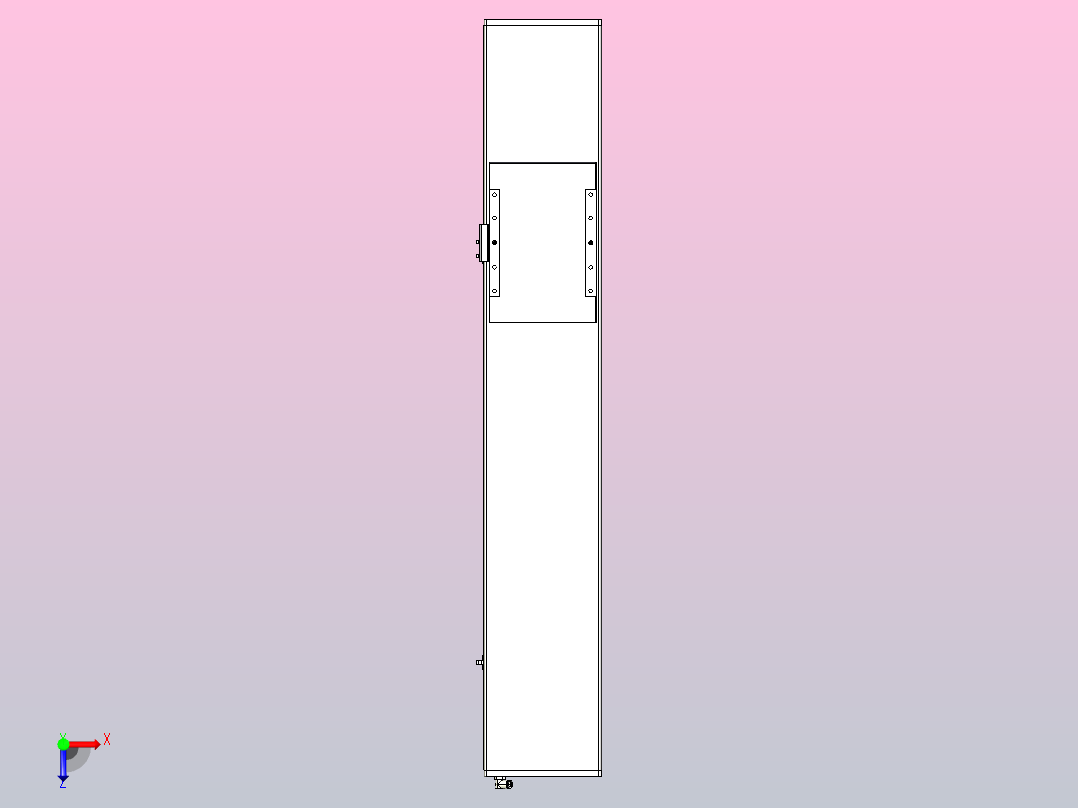 MCH22无尘螺杆滑台[MCH22-L#-800-M-P75-C3]俯视图