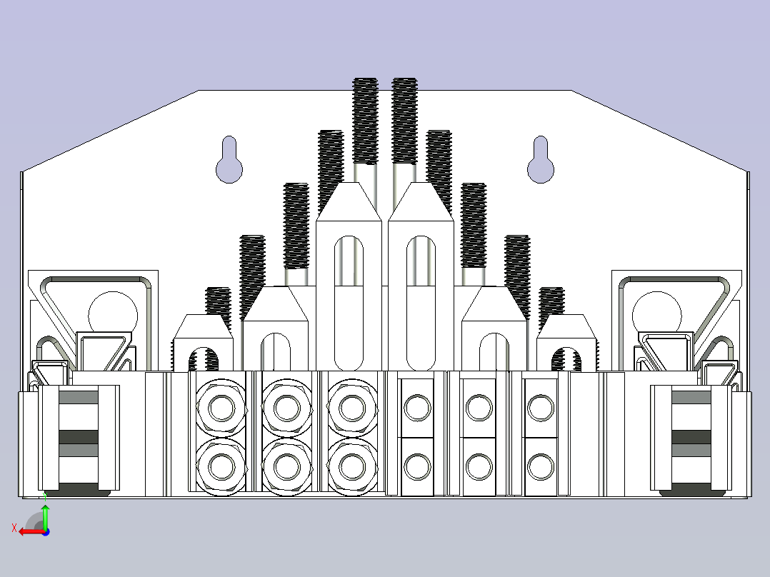 一款铣床用螺柱夹具后视图