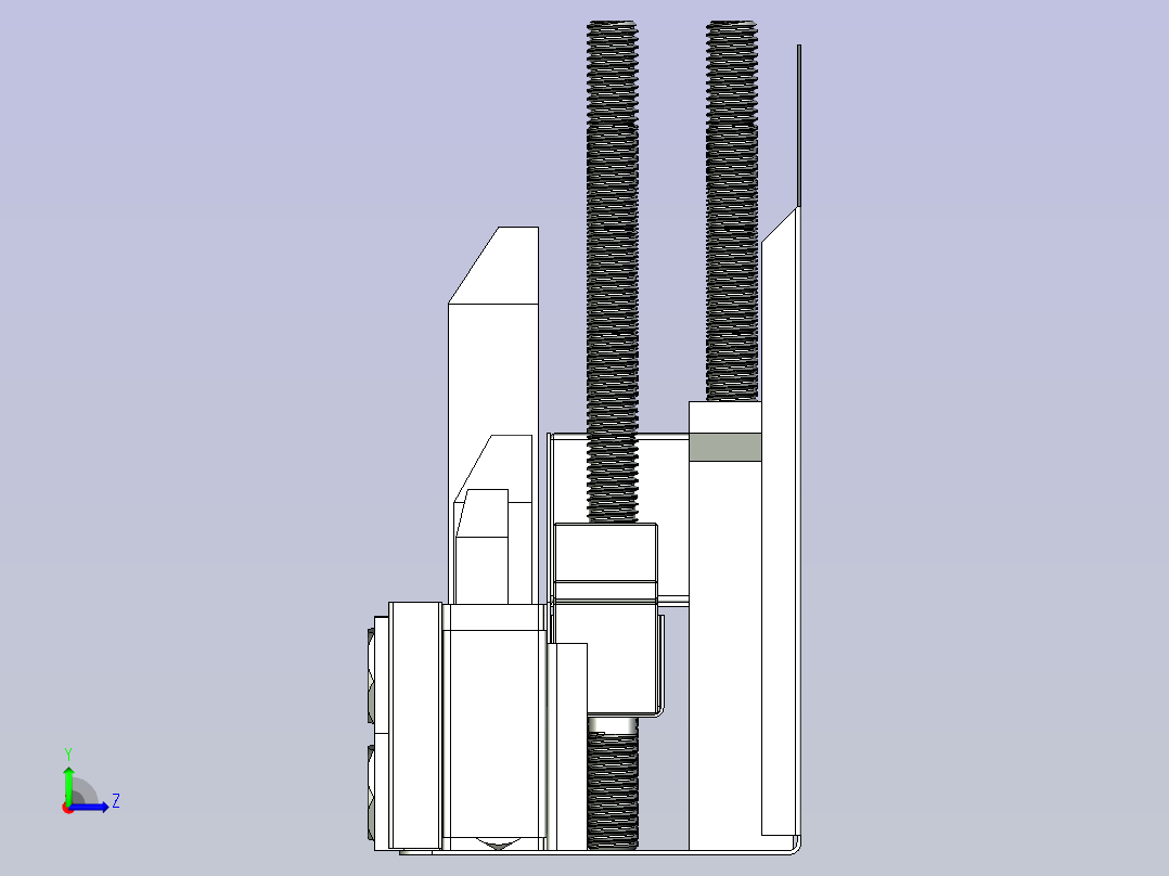 一款铣床用螺柱夹具左视图