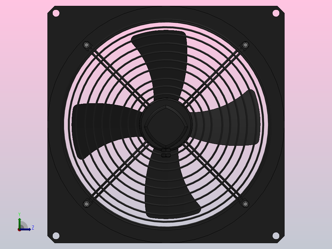 DWZ36-4№4.0Ⅱ轴流风机[DWZ36-4№4.0Ⅱ]左视图