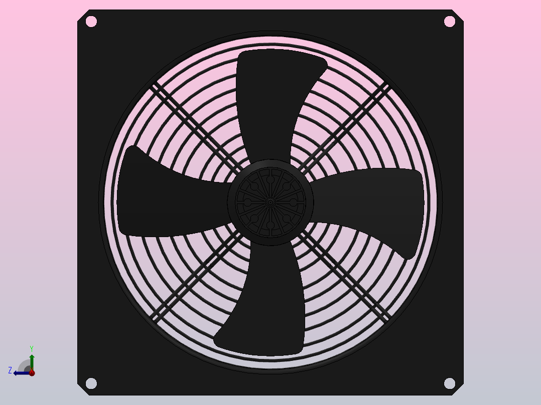 DWZ36-4№4.0Ⅱ轴流风机[DWZ36-4№4.0Ⅱ]右视图