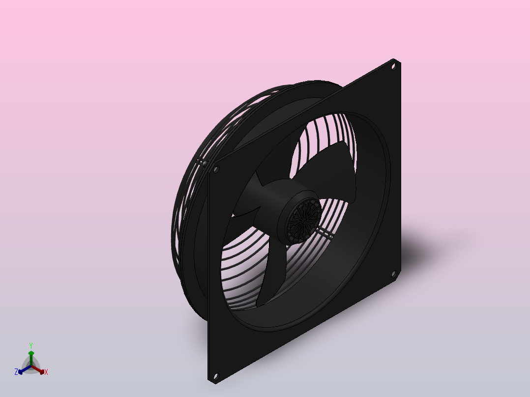 DWZ36-4№4.0Ⅱ轴流风机[DWZ36-4№4.0Ⅱ]正等轴测图