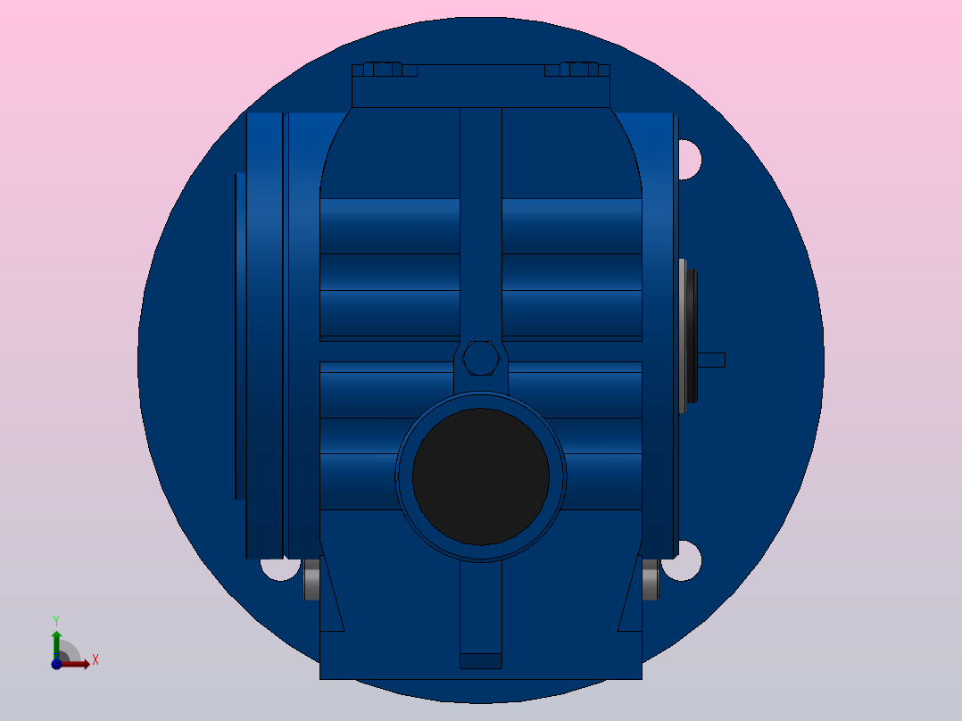 SAZ47ZP蜗轮蜗杆减速机SAZ47-13.6-M1-B-Φ25-P90前视图