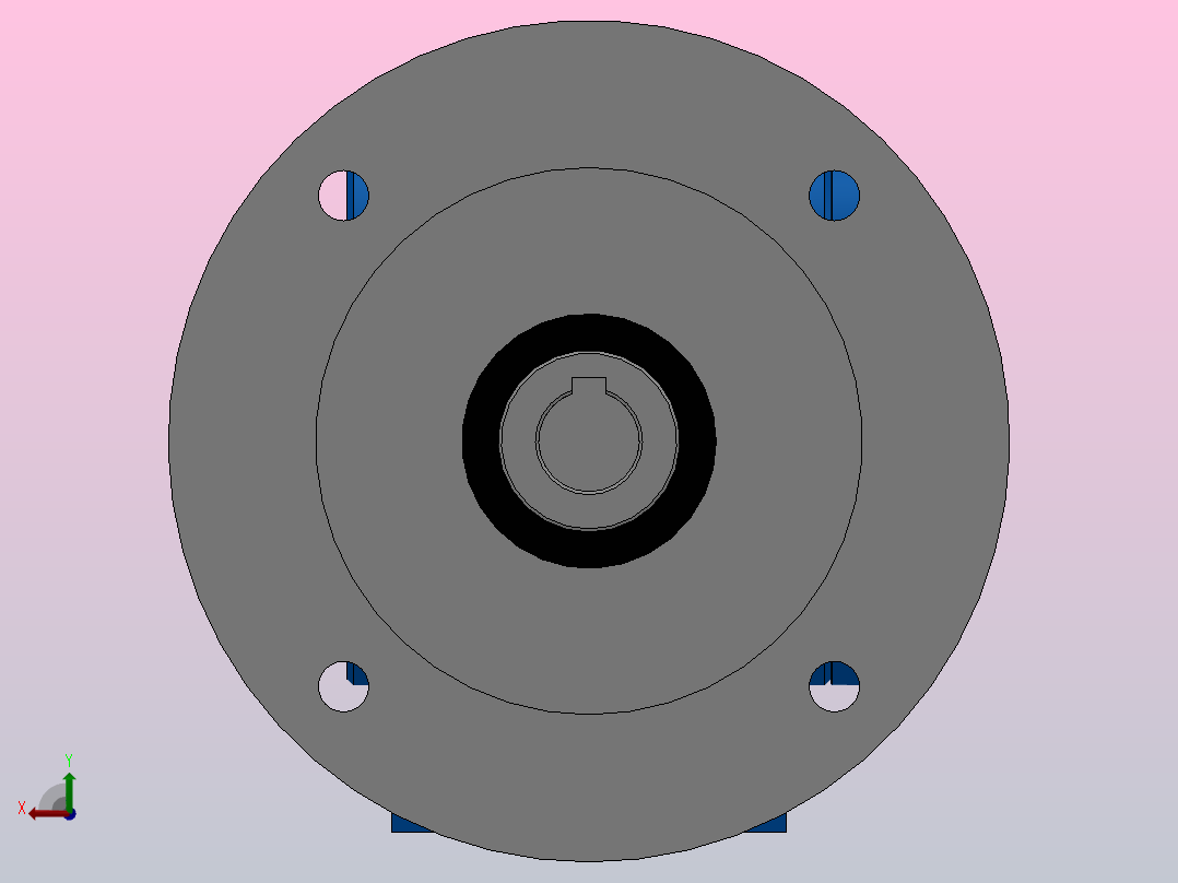 SAZ47ZP蜗轮蜗杆减速机SAZ47-13.6-M1-B-Φ25-P90后视图