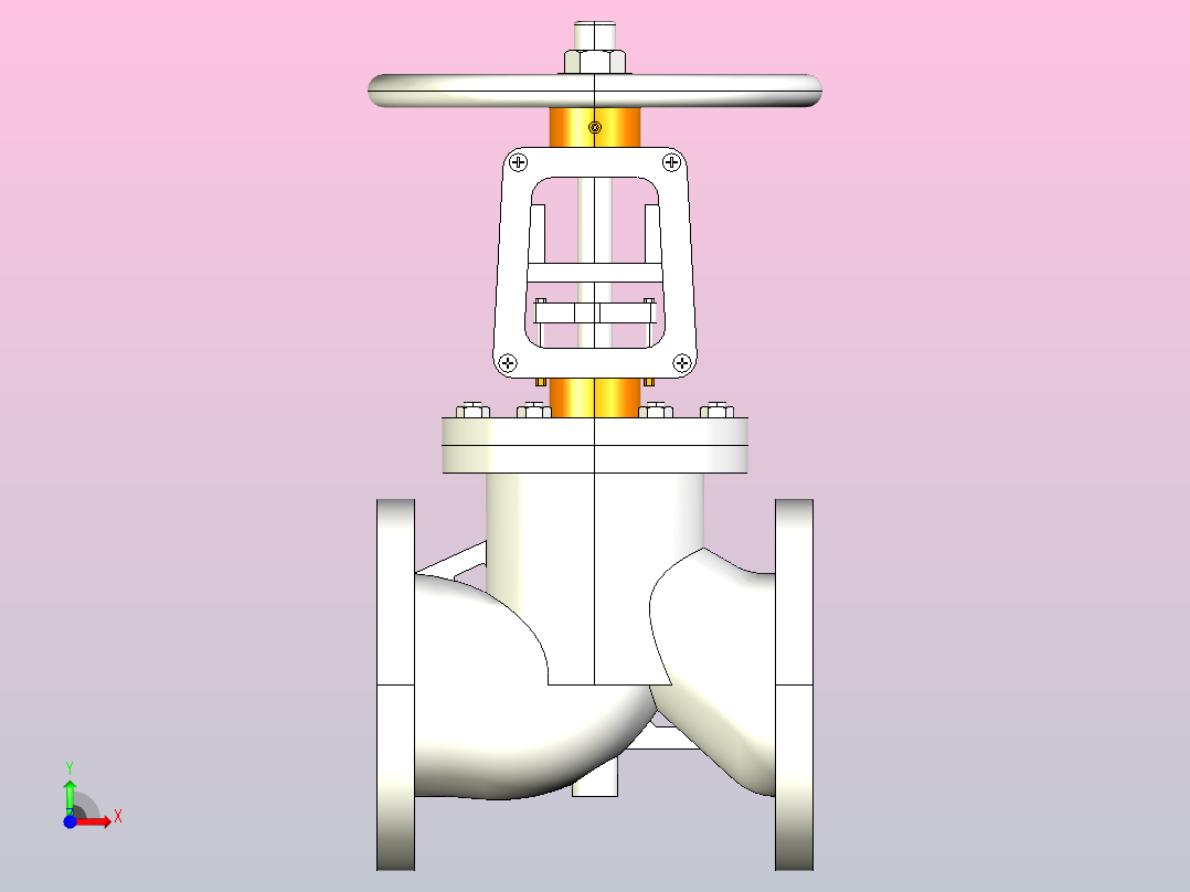 JY41-25T╱P氧气专用截止阀[JY41-25P]50前视图