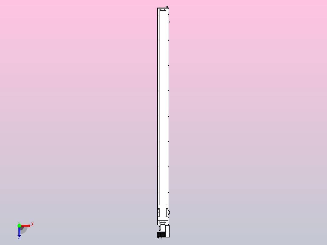 SCM14-2250-R滚珠花健、支撑座、滚珠丝杠、交叉导轨、直线模组俯视图