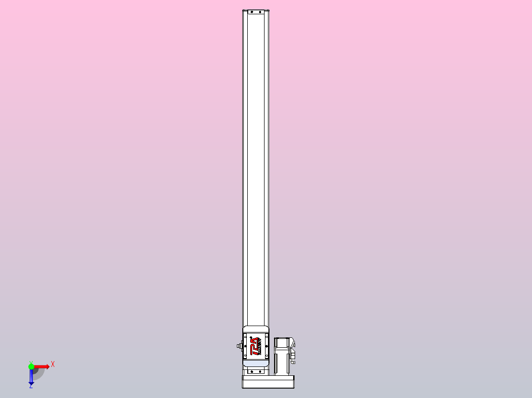 滚珠丝杠直线轴带导轨全封闭TPA-HCR-65S-1610C-L750-MR-C-P10-N3俯视图