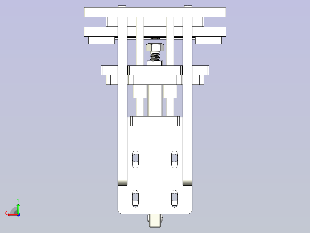一款触摸板组装治具3D图纸后视图
