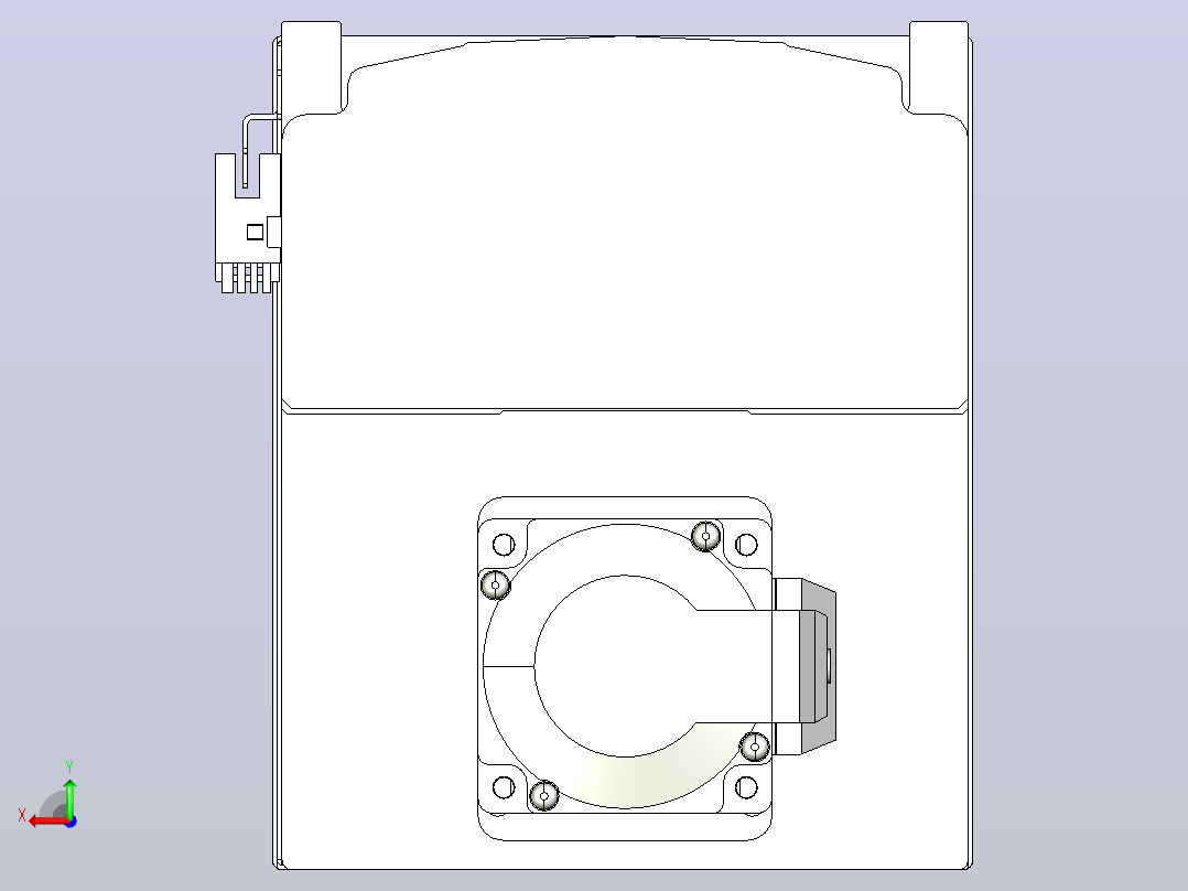 日规模组半封闭丝杆TPA-HNR-140D-2010C-L1100-MP-Y-P40-N3后视图