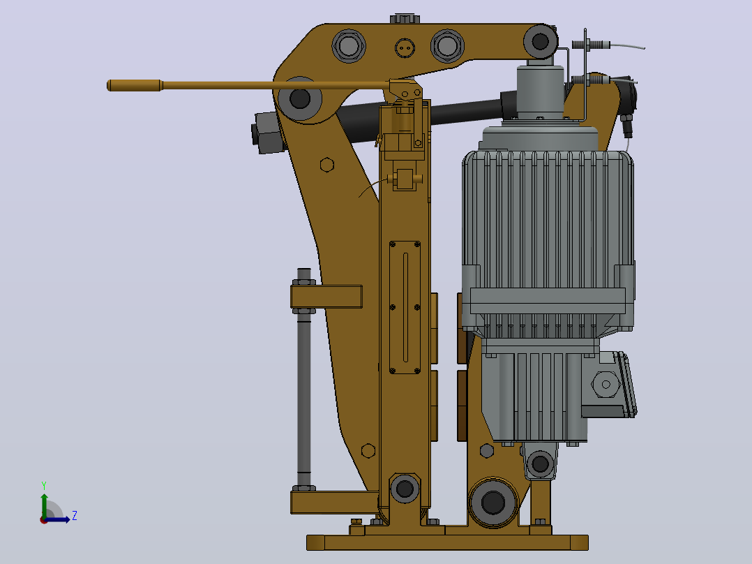 YP31系列电力液压盘式制动器YP31-1250-450×30-ⅠA-CL.RL.WL.HL (1)左视图