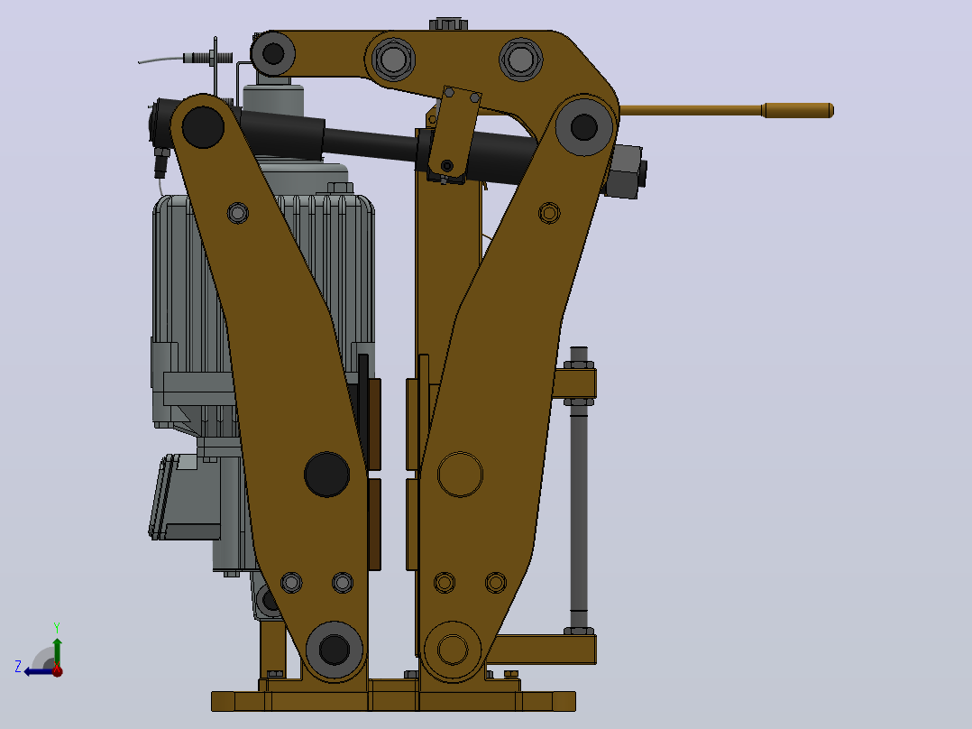 YP31系列电力液压盘式制动器YP31-1250-450×30-ⅠA-CL.RL.WL.HL (1)右视图