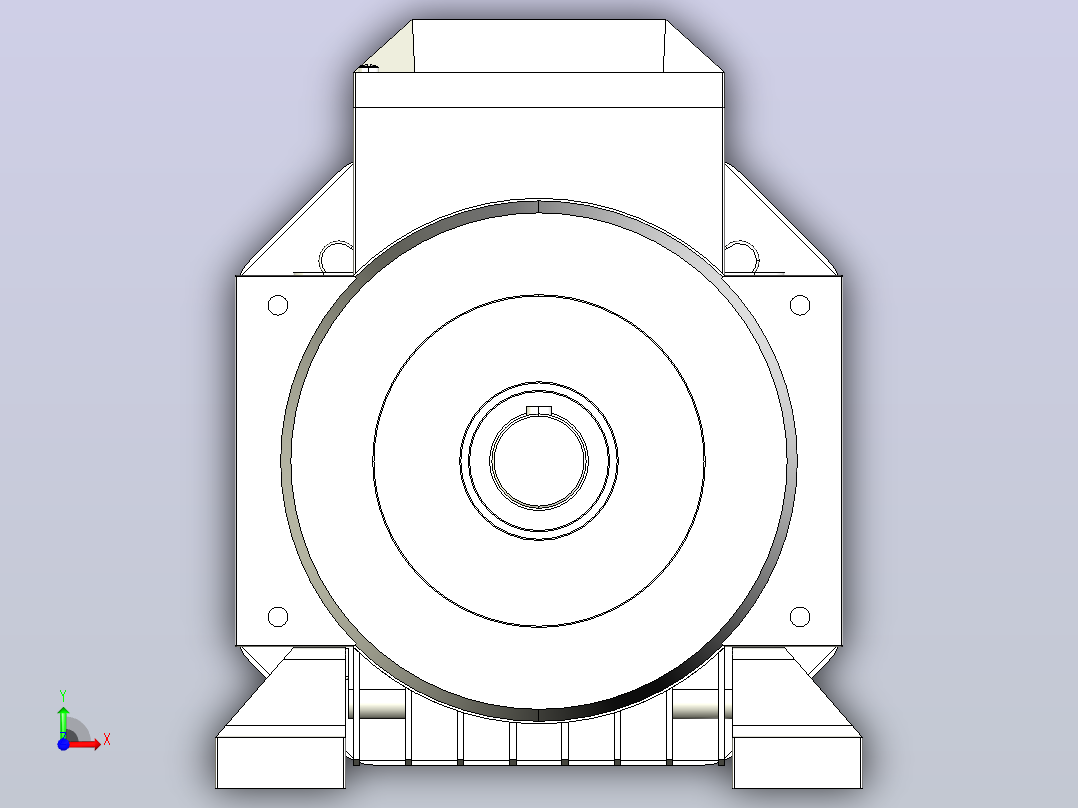 IM B3 H80-180(YE2、YE3)通用电机[YE2-132S-4-B3]前视图