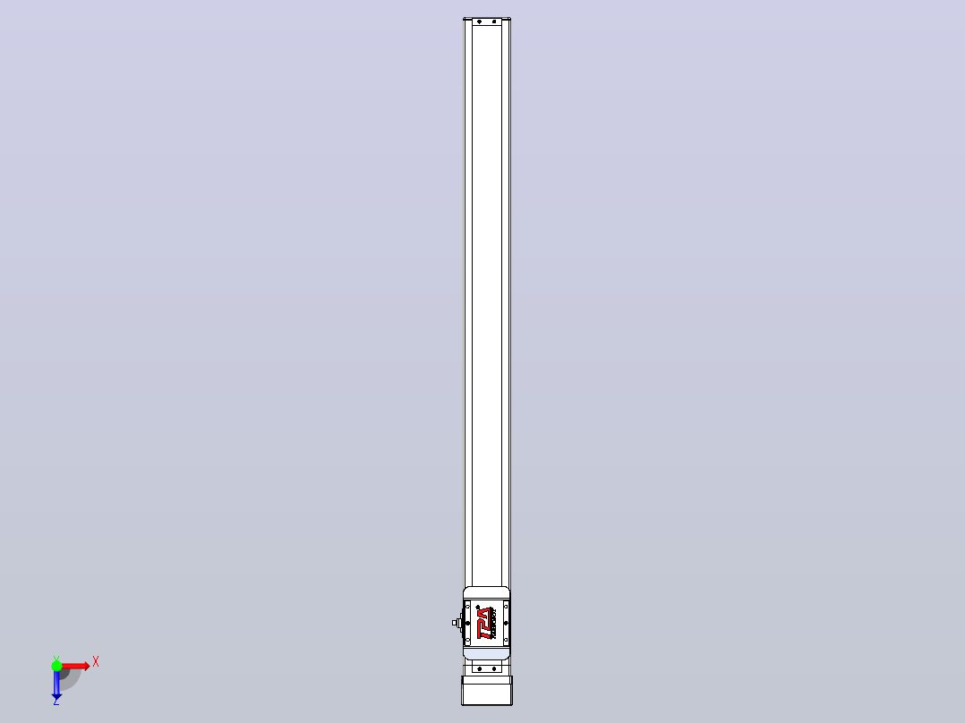 滚珠丝杠直线轴带导轨全封闭TPA-HCR-65S-1610C-L750-MP-Y-P20-N3俯视图