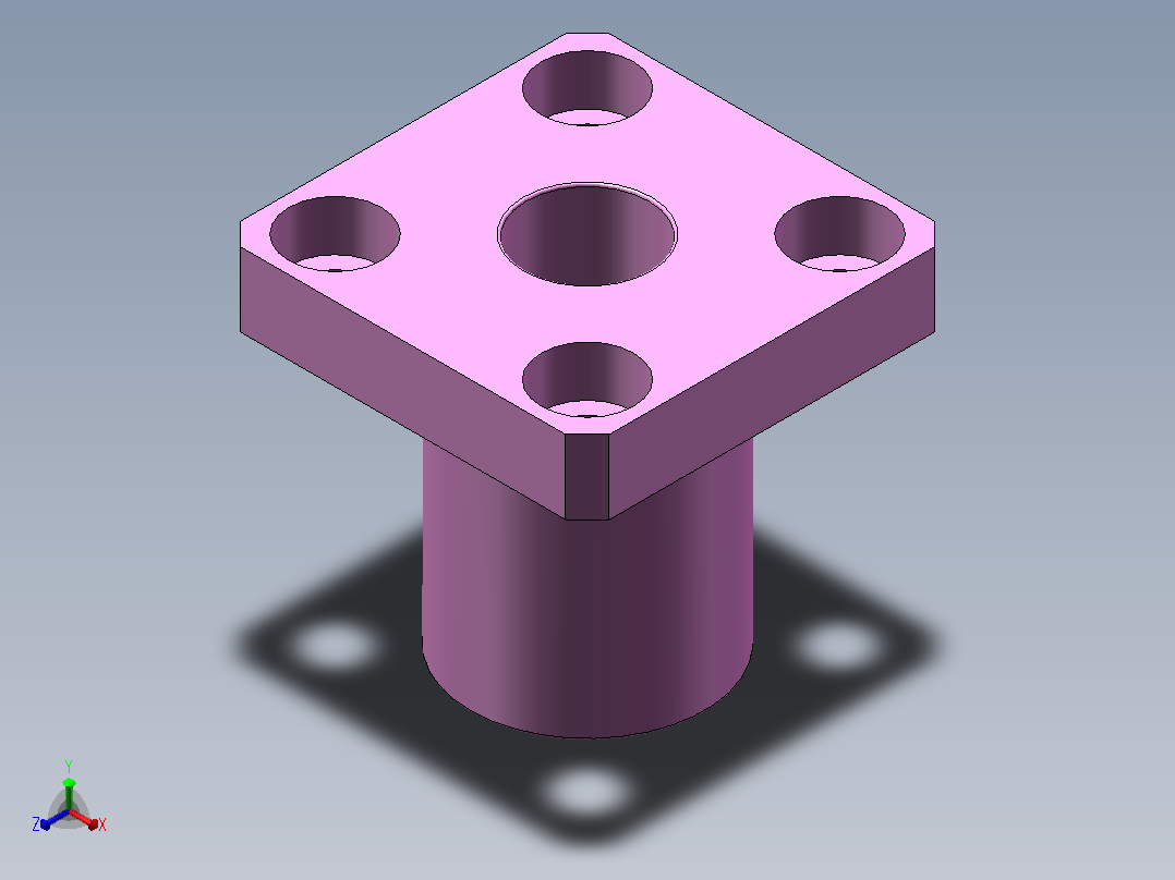 solidworks标准件库  直线轴承正等轴测图