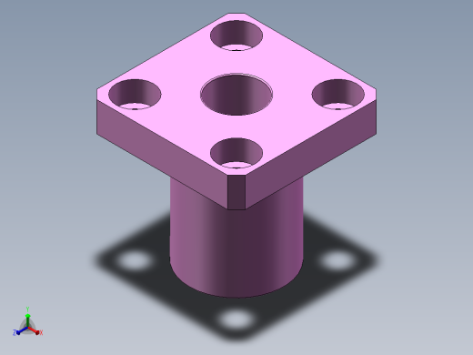 solidworks标准件库  直线轴承正等轴测缩略图