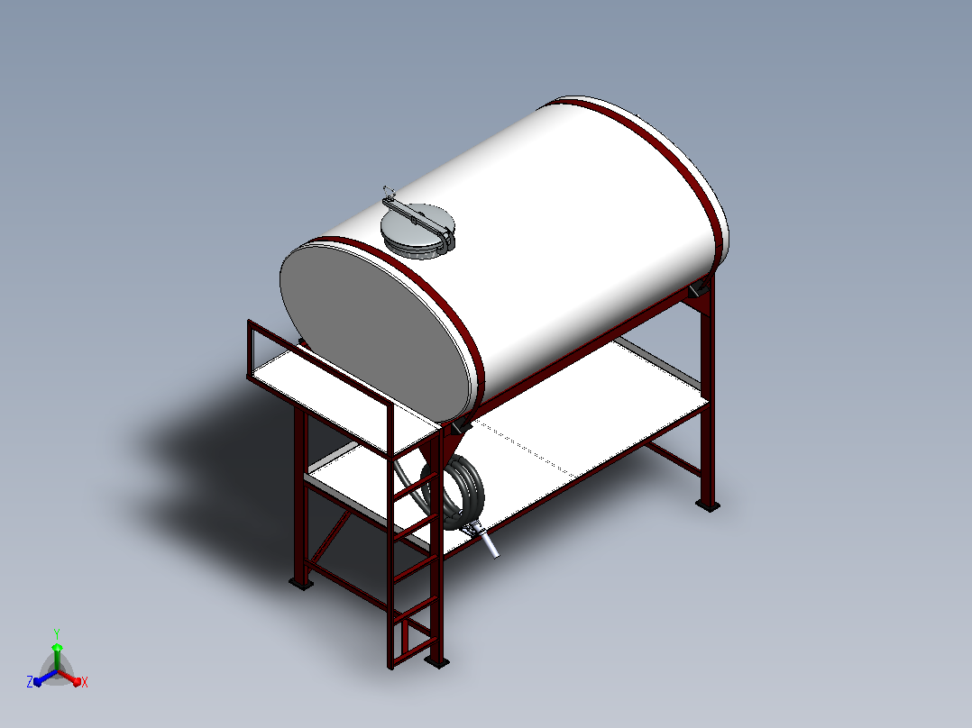 Fuel Storage Tank 燃料储存箱正等轴测图