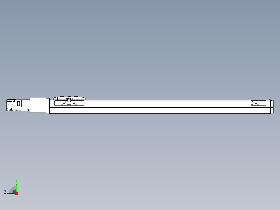 滚珠丝杠直线轴内置导轨TPA-GCR-50-1210C-L650-M-M10-N3右视图