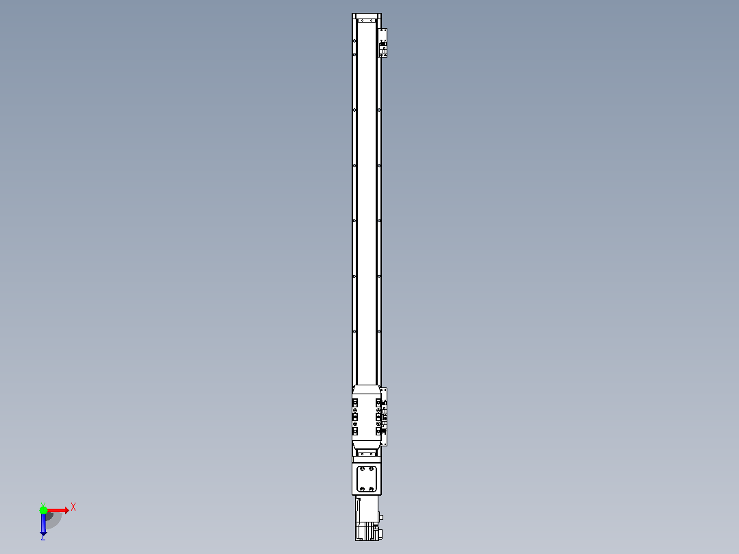 滚珠丝杠直线轴内置导轨TPA-GCR-50-1210C-L650-M-M10-N3俯视图