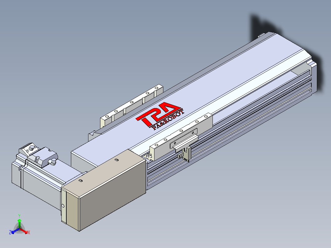 皮带直线轴半封闭可选导轨TPA-HNB-120D-110-L150-MR-C-P40-N3主视图