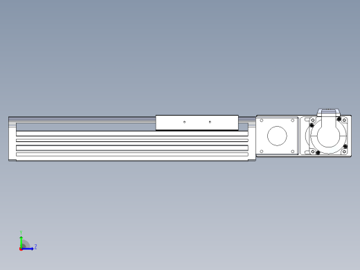 皮带直线轴半封闭可选导轨TPA-HNB-120D-110-L150-MR-C-P40-N3左视缩略图