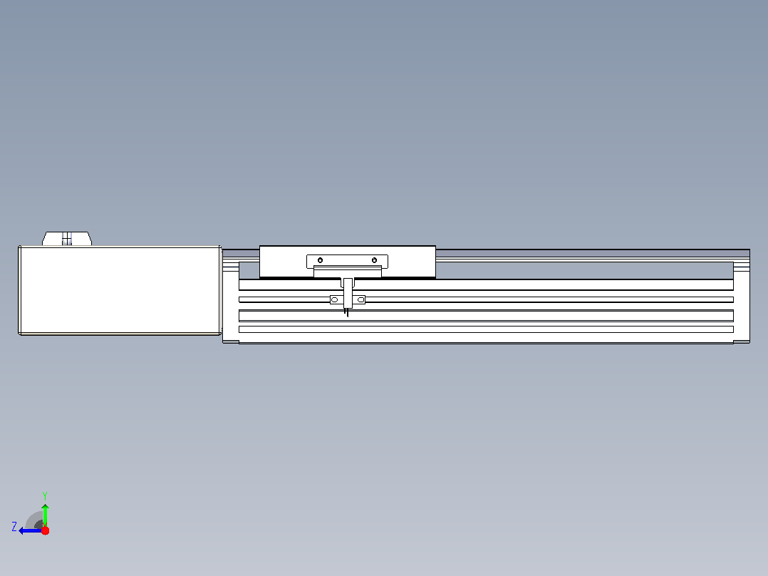 皮带直线轴半封闭可选导轨TPA-HNB-120D-110-L150-MR-C-P40-N3右视图