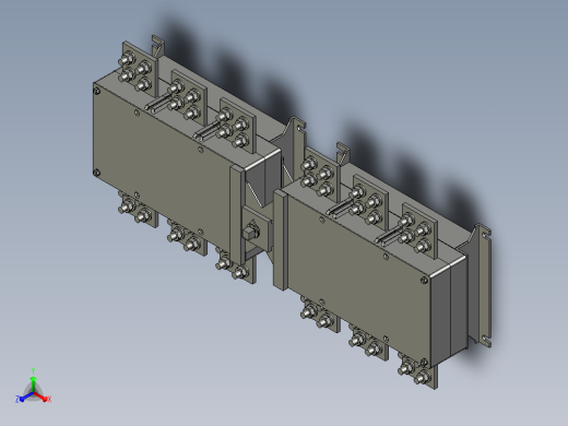 NH40-1600_3S 3P双投隔离开关三维模型202105正等轴测缩略图