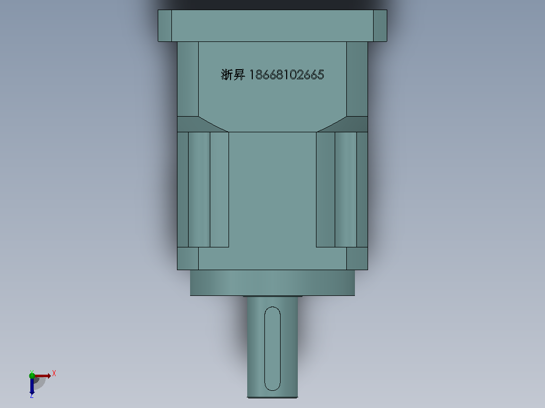 PLX142转180(孔输出)精密行星减速机[PLX142-5-S2-P2-40]俯视图
