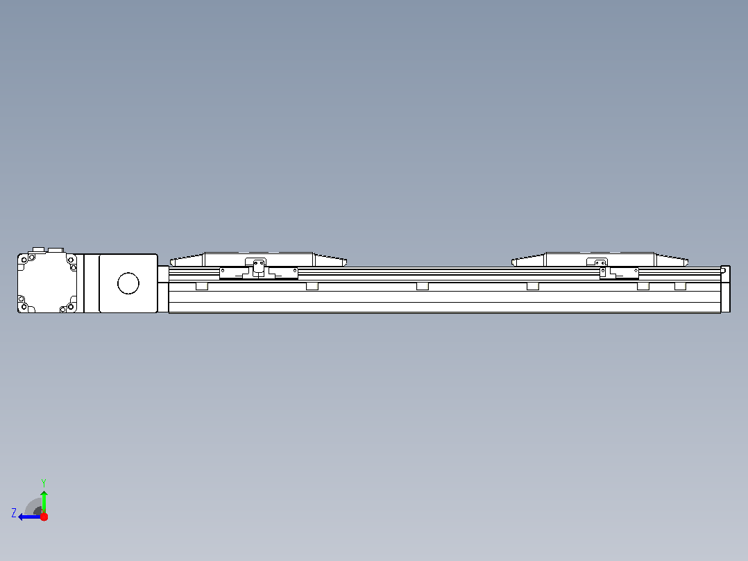 皮带直线轴双滑块型TPA-GCBS-150-P80-L100-QL-M75-N3右视图