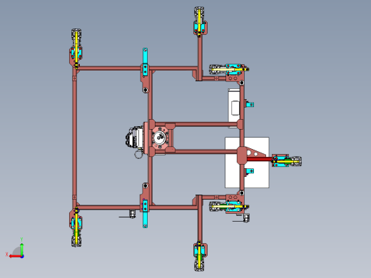 某车型前地板夹具后视缩略图