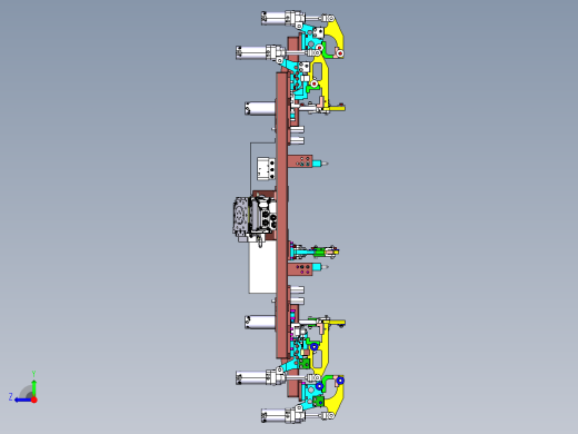 某车型前地板夹具右视缩略图
