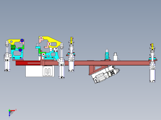 某车型前地板夹具俯视缩略图