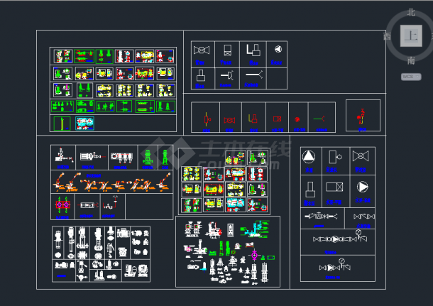 立式水泵和卧式水泵图块图集cad图