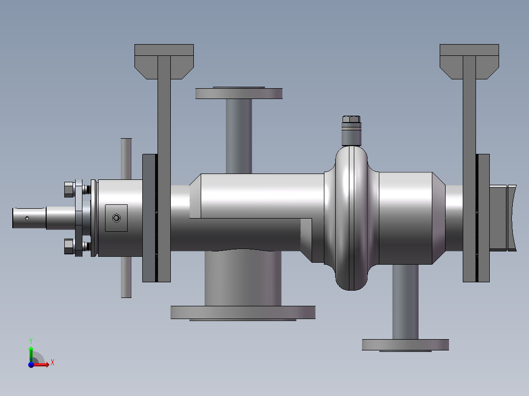 封料双螺杆 本体前视图