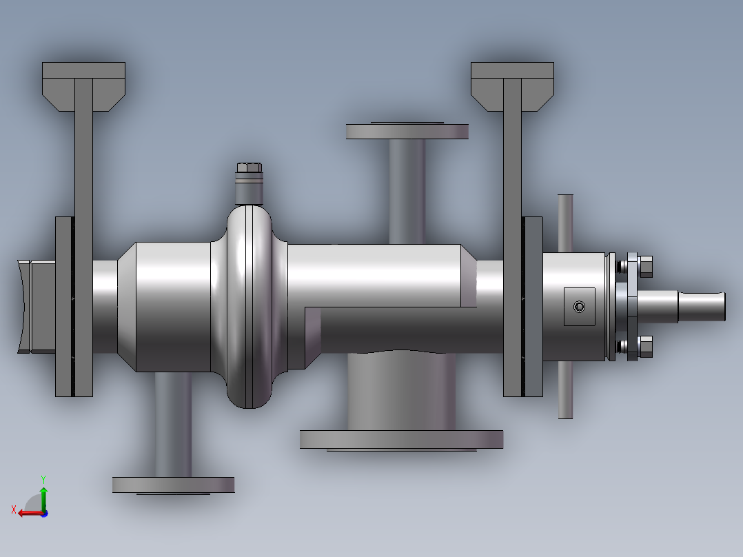 封料双螺杆 本体后视图