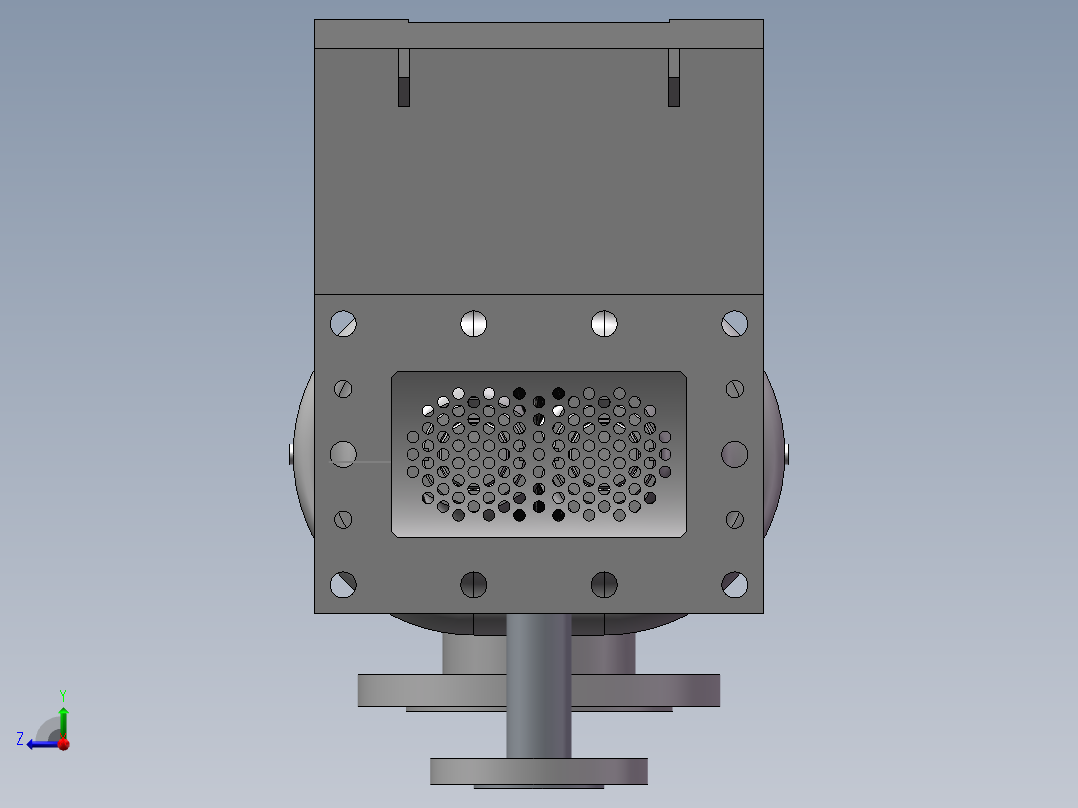 封料双螺杆 本体右视图