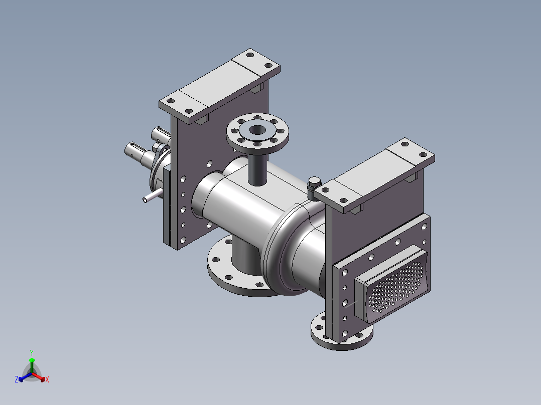 封料双螺杆 本体正等轴测图