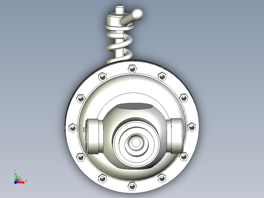减压阀3d模型前视缩略图