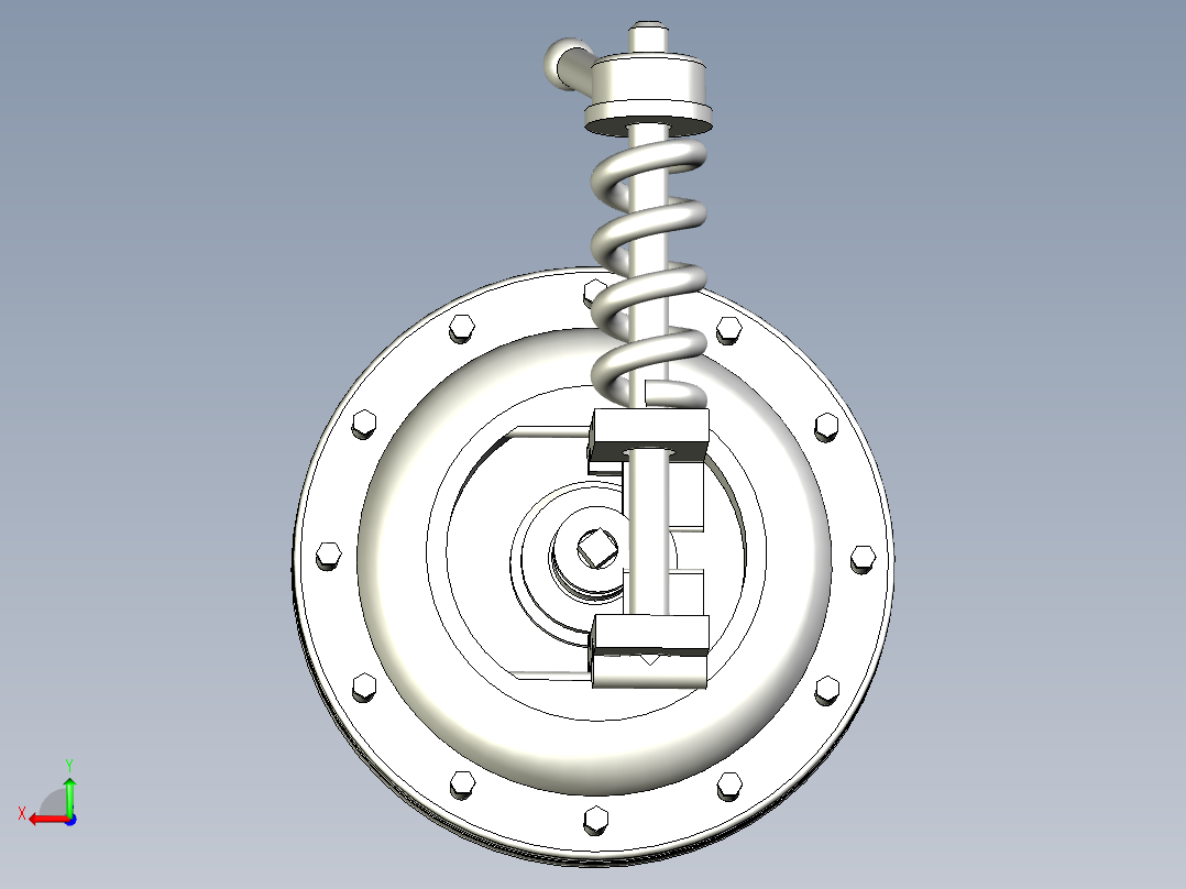 减压阀3d模型后视图