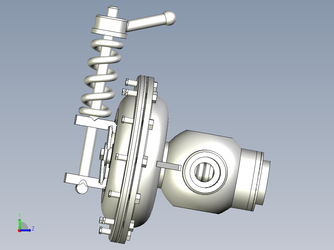 减压阀3d模型左视图