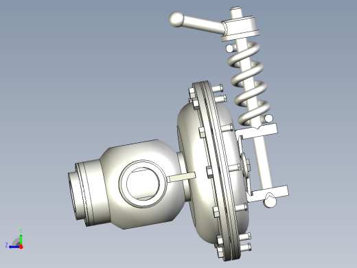 减压阀3d模型右视缩略图