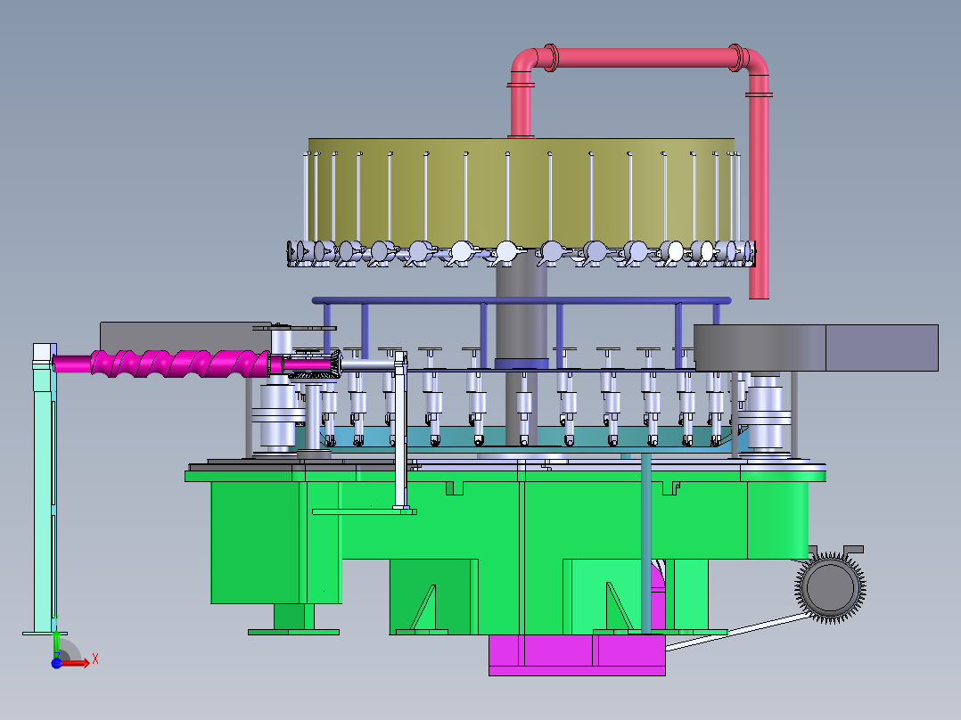 E165 旋转式啤酒灌装机前视图