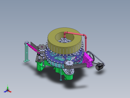 E165 旋转式啤酒灌装机正等轴测缩略图