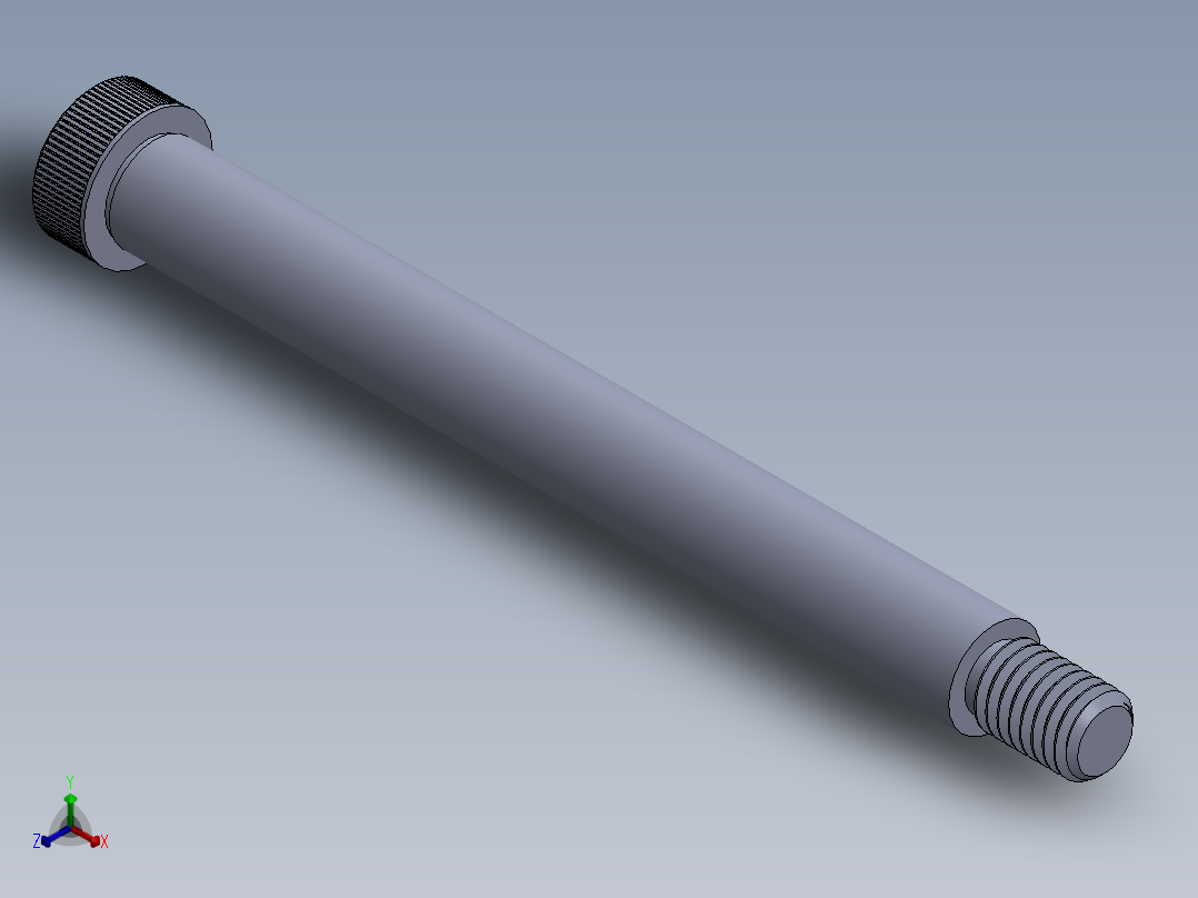 内六角螺螺栓-SB 0.500-13 x5.75.SLDPRT正等轴测图