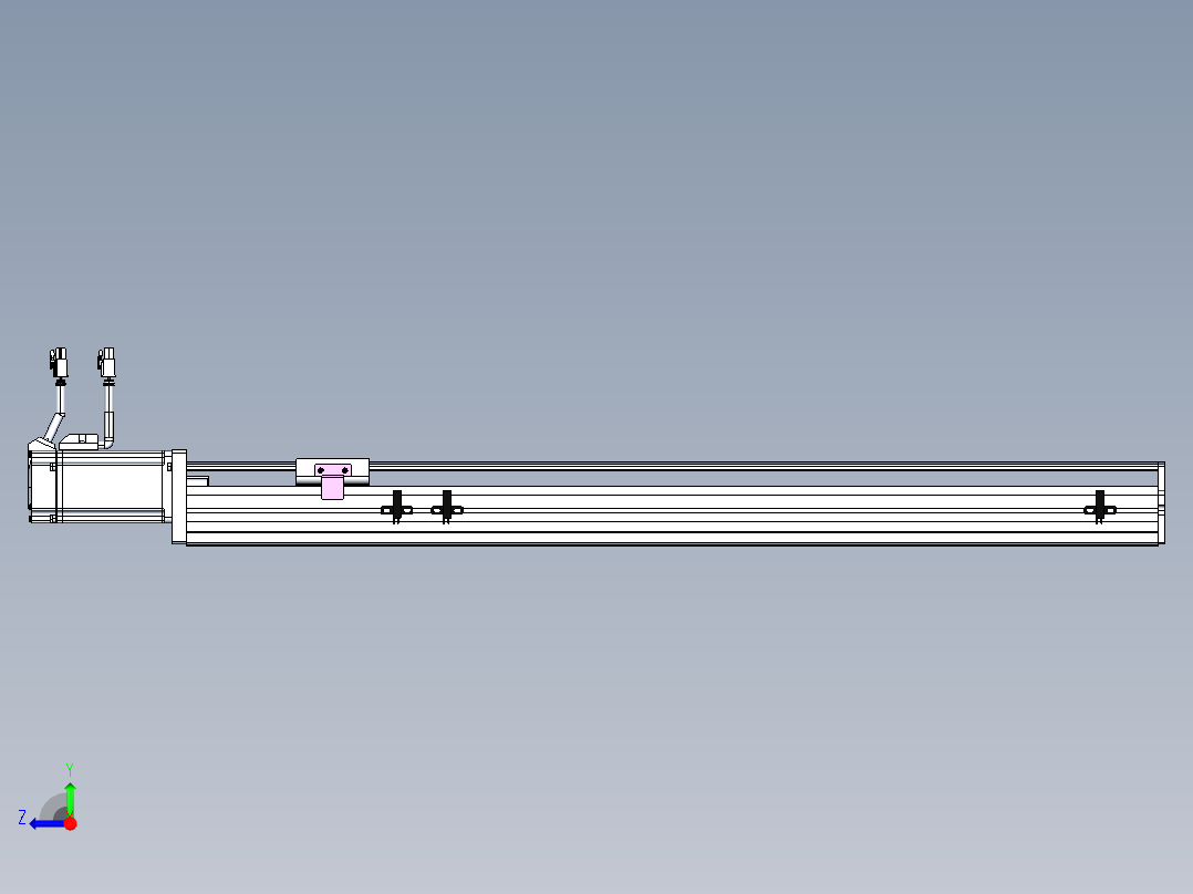 东锦丝杆传动-直线滑台模组DH60-L10-S600-BC-T400-C3右视图