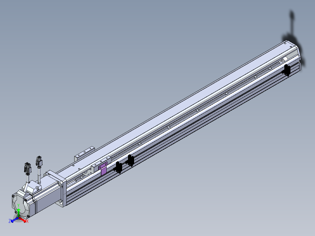 东锦丝杆传动-直线滑台模组DH60-L10-S600-BC-T400-C3正等轴测图