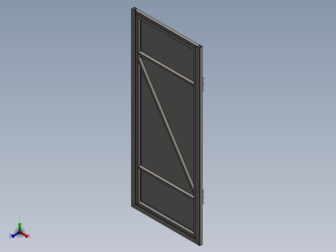 地窖门(1)正等轴测图